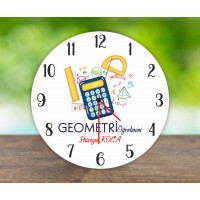 Geometri Öğretmeni Duvar Saati