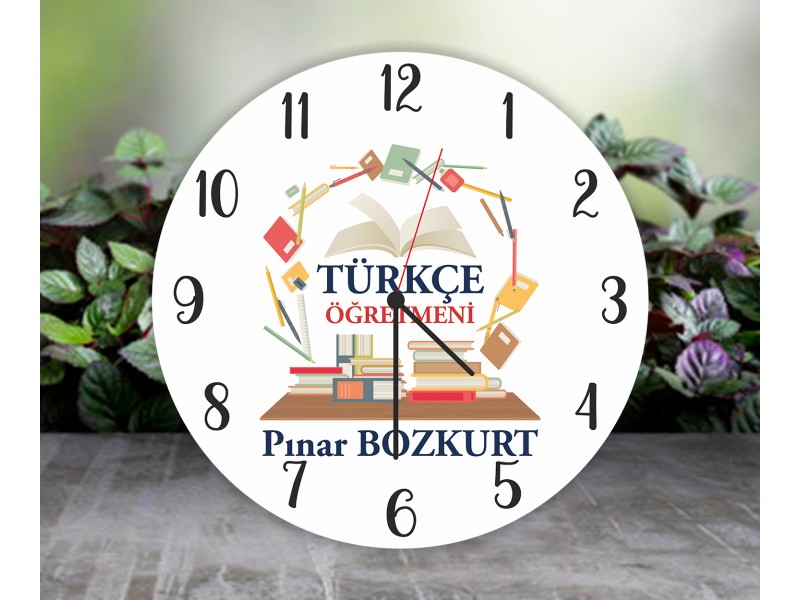 Türkçe Öğretmeni Duvar Saati